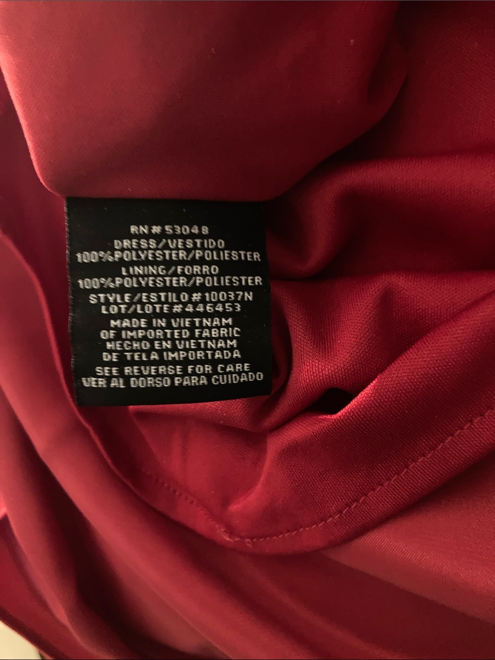 Satin Burgundy Cowl Neck Slip Dress - Picture 4 of 4